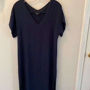 Navy Wilfred Semi-Sheer dress